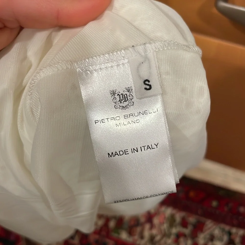 Pietro Brunelli size small NWOT size small maternity lace dress w leather belt - Picture 4 of 6